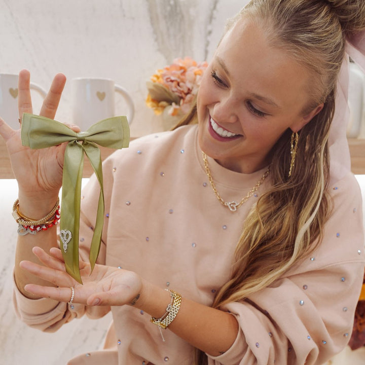 Sweet Summer Bow Olive Chai