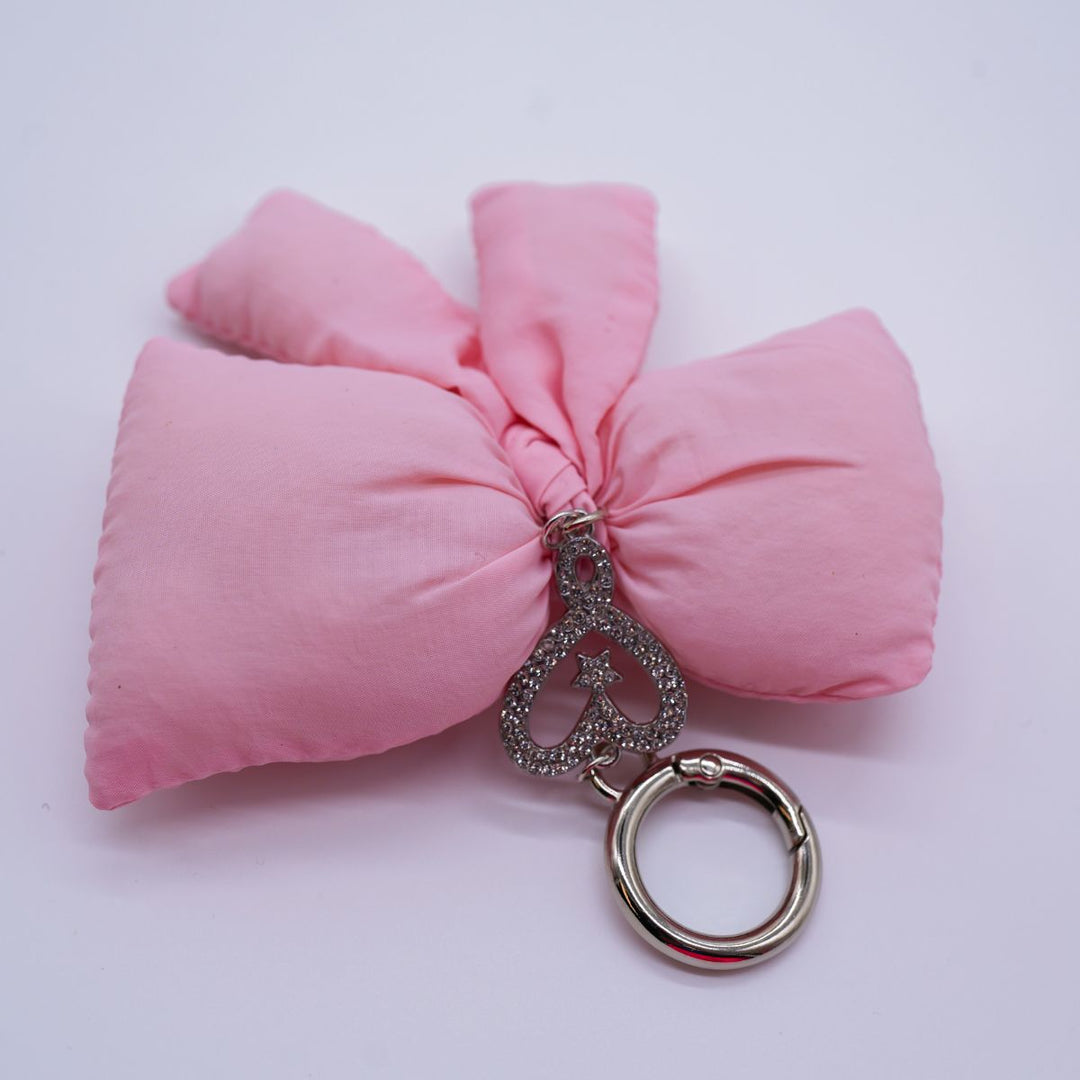 Puffy Bow Bag Charm in Pink