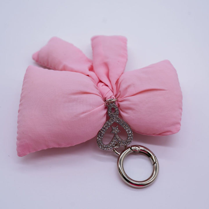 Puffy Bow Bag Charm in Pink