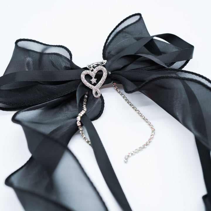 Joelle Fairytale Black  Bow and Rhinestone Bracelet Collection
