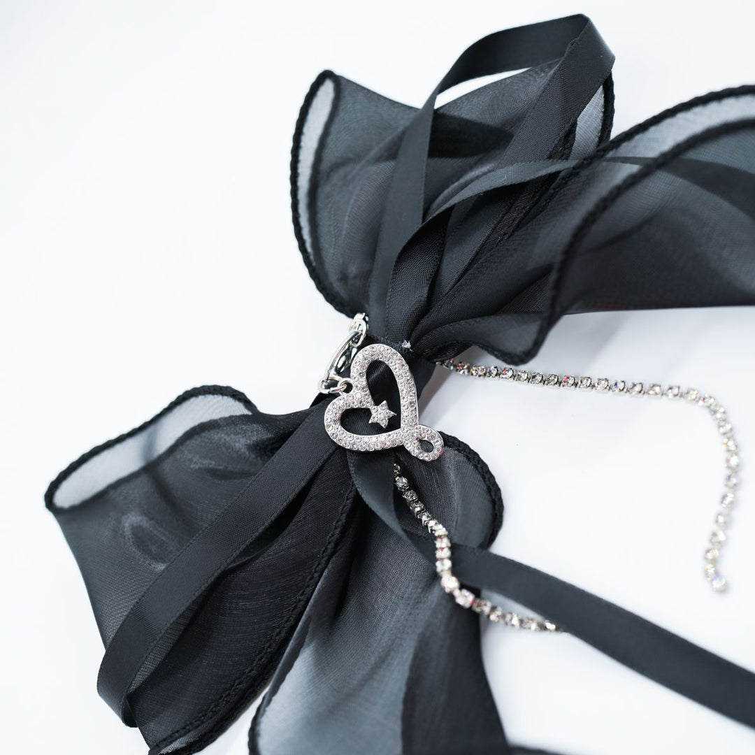 Joelle Fairytale Black  Bow and Rhinestone Bracelet Collection