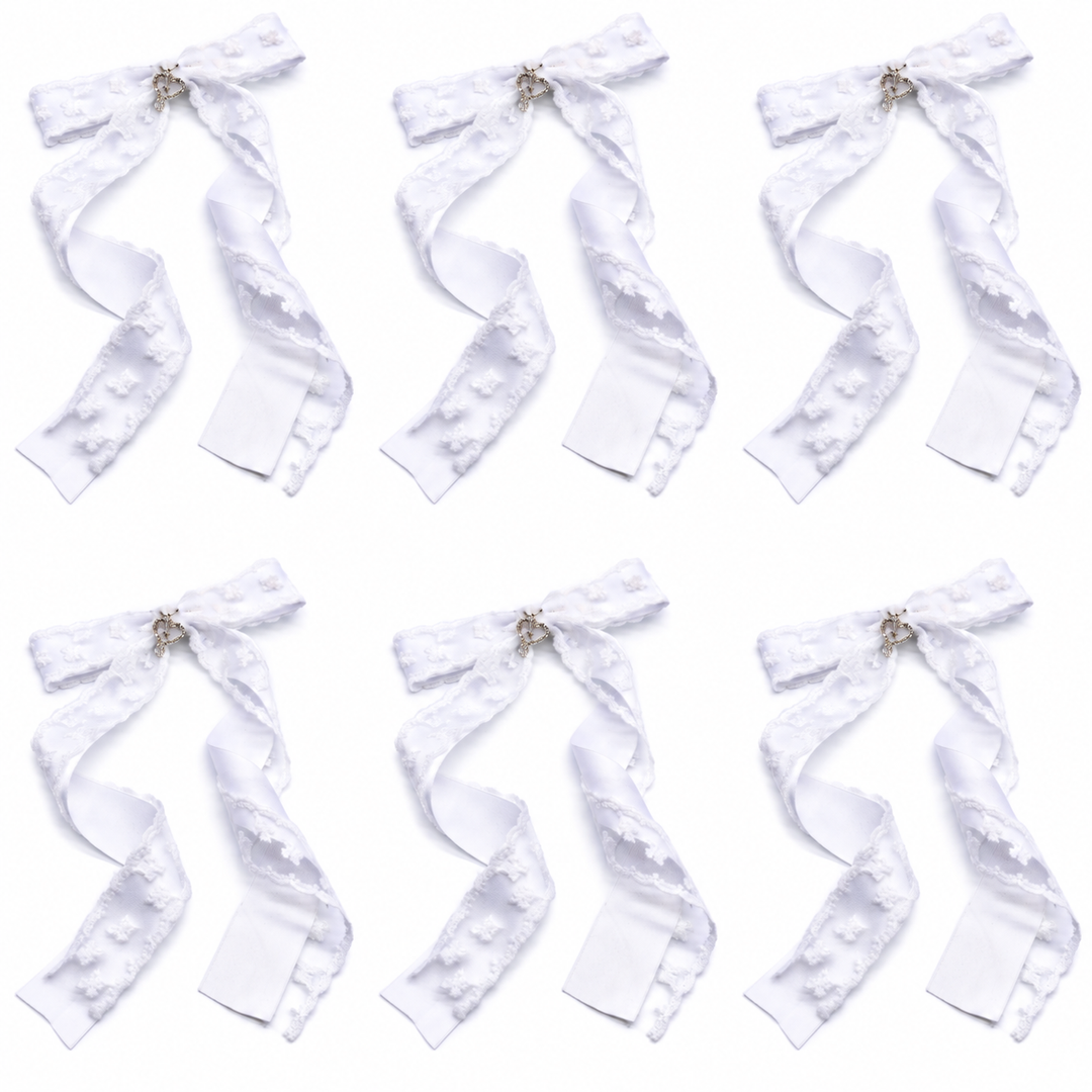 Serendipity White Bow Party Pack (6 bows)