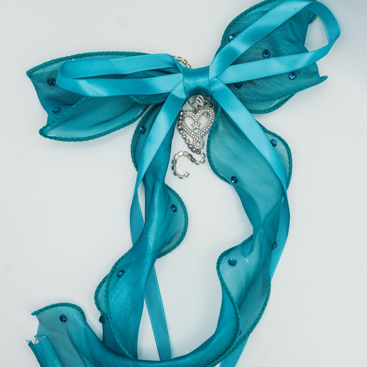 Joelle Fairytale Teal Bow and Rhinestone Bracelet Collection