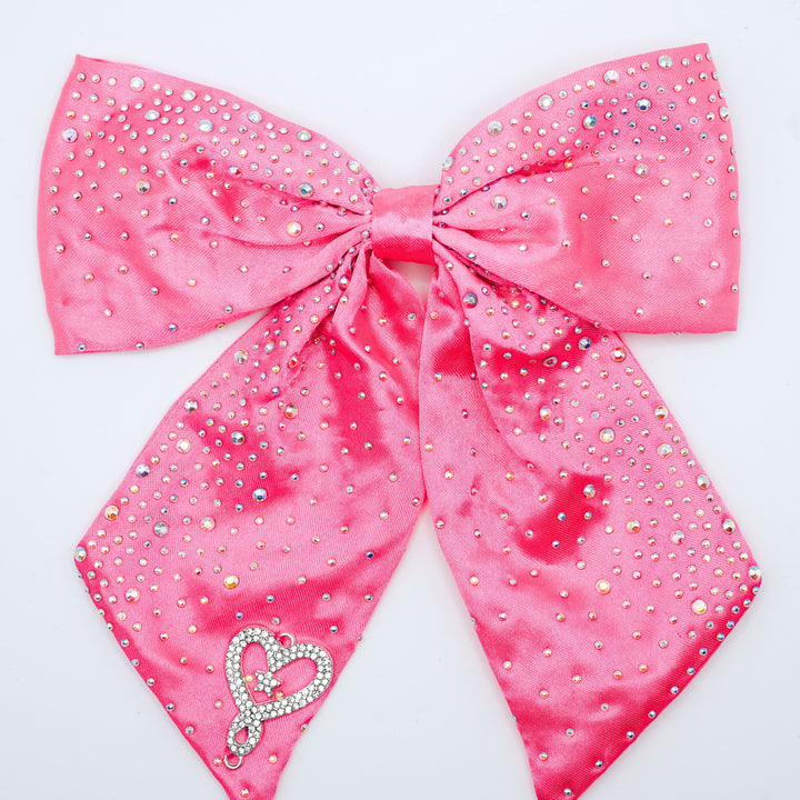 Joelle Pink Infinity Rhinestone Bow