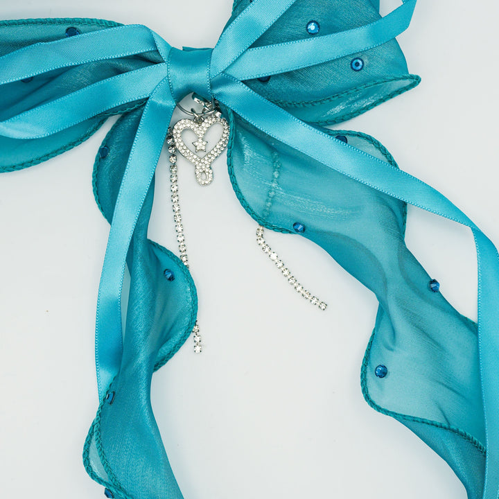 Joelle Fairytale Teal Bow and Rhinestone Bracelet Collection