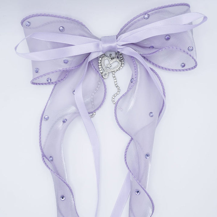 Joelle Fairytale Lilac Bow and Rhinestone Bracelet Collection
