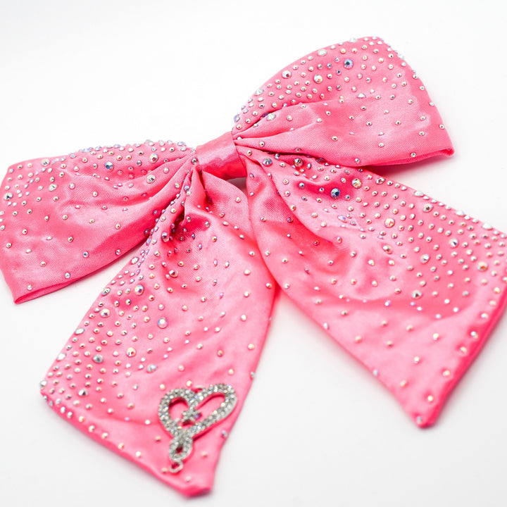 Joelle Pink Infinity Rhinestone Bow