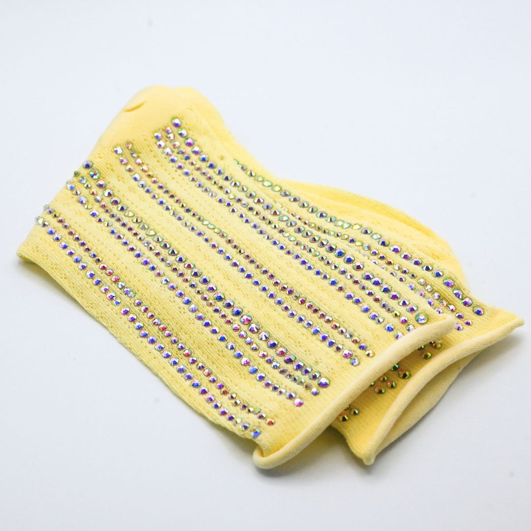 Joelle Rhinestone Socks "Buttercup"