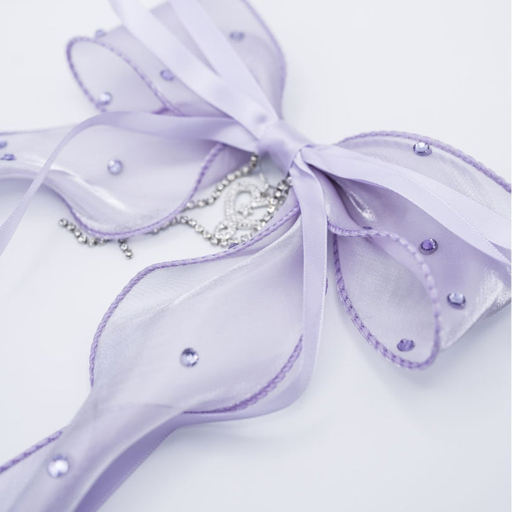 Joelle Fairytale Lilac Bow and Rhinestone Bracelet Collection