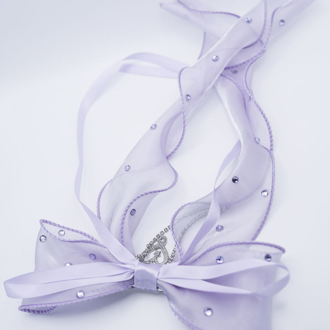 Joelle Fairytale Lilac Bow and Rhinestone Bracelet Collection