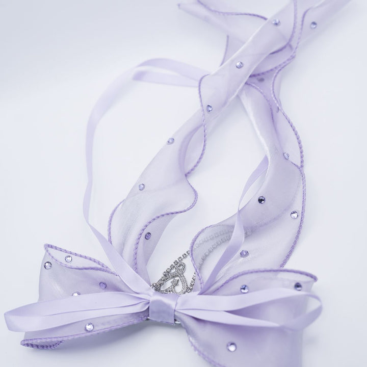 Joelle Fairytale Lilac Bow and Rhinestone Bracelet Collection