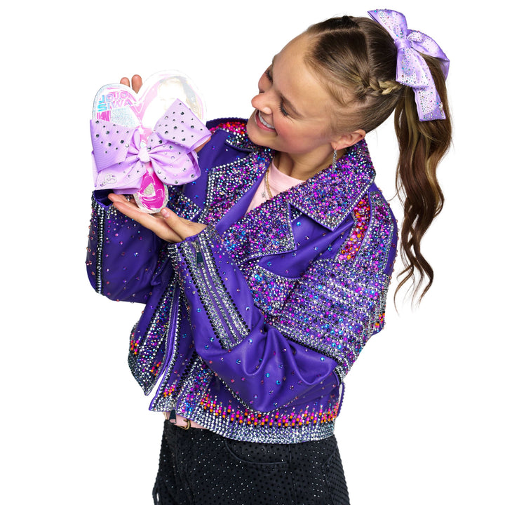 JoJo Lilac Bow with Clear Rhinestones