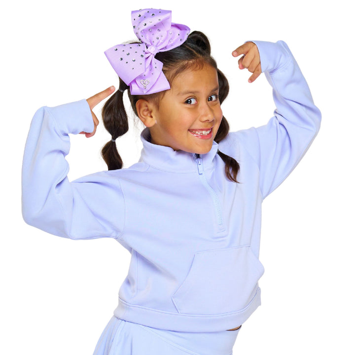 JoJo Lilac Bow with Clear Rhinestones