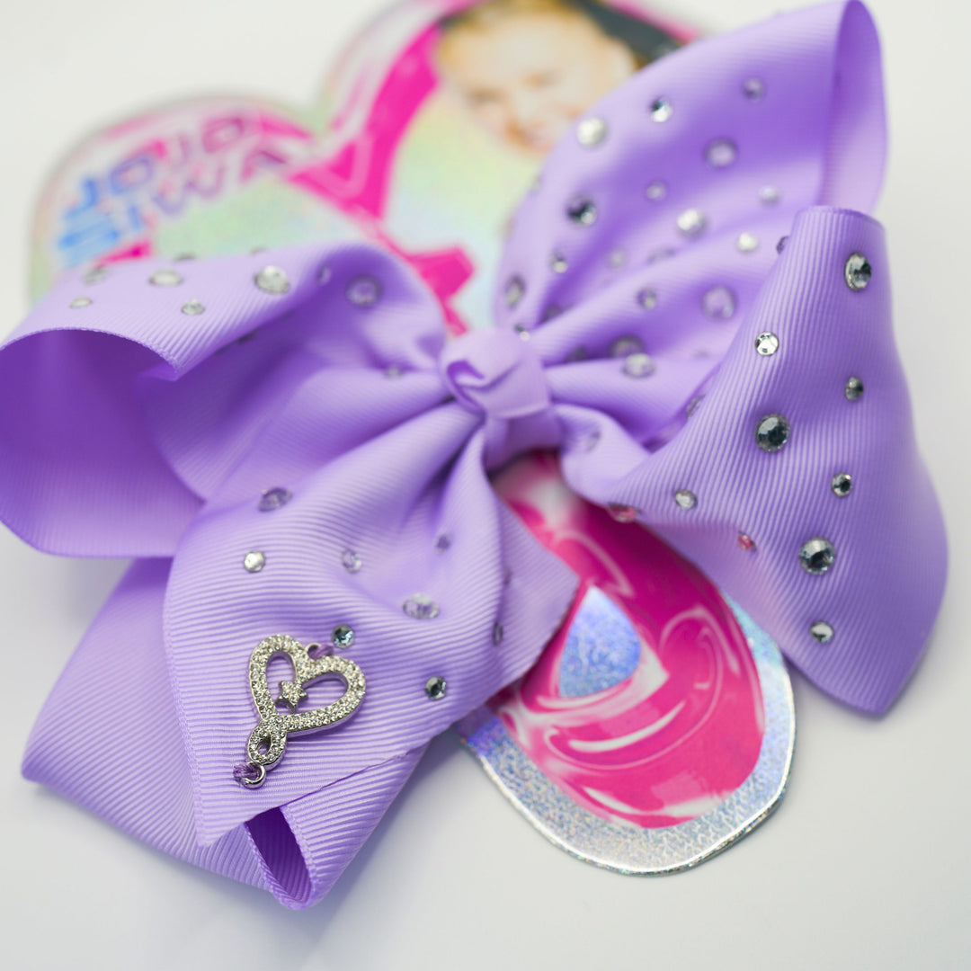 JoJo Lilac Bow with Clear Rhinestones