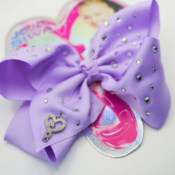 JoJo Lilac Bow with Clear Rhinestones