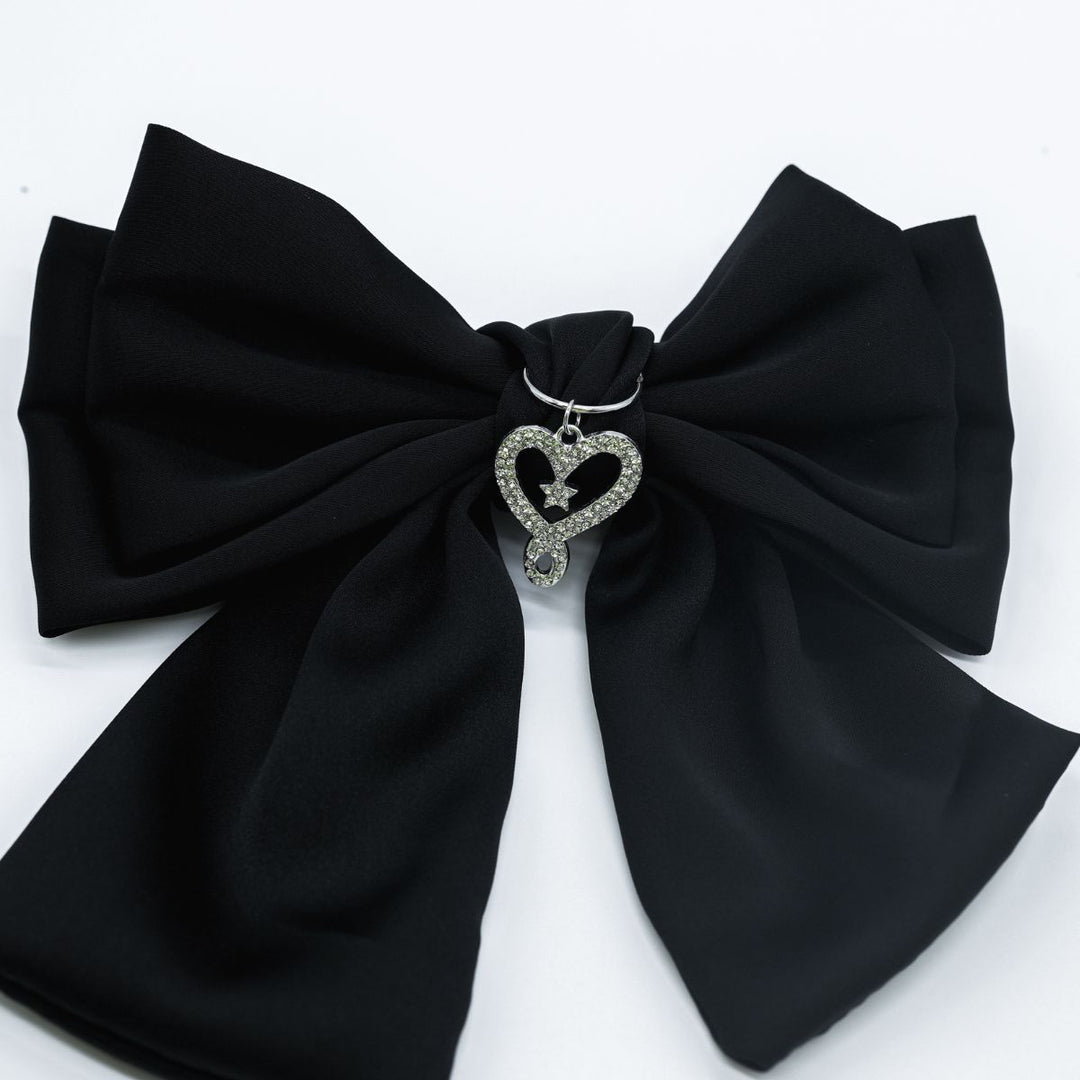 Ruffle Bow Black